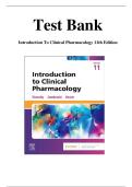 Test Bank For Introduction to Clinical Pharmacology 11th Edition by Constance G&period; Visovsky&period; All Chapters 1-20&period; Latest 2025
