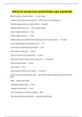 PNCB-PC EXAM &vert;254 QUESTIONS AND ANSWERS