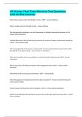 US History Final Exam Revision Test Questions with Verified Answers