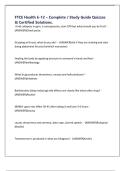 FTCE Health k-12 – Complete / Study Guide Quizzes & Certified Solutions.