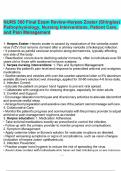 NURS 350 Final Exam Review-Herpes Zoster &lpar;Shingles&rpar; Pathophysiology&comma; Nursing Interventions&comma; Patient Care&comma; and Pain Management&period;pdf