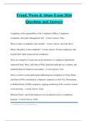 Fraud&comma; Waste & Abuse Exam 2026 Questions and Answers