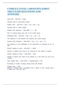 COMLEX LEVEL 1 BIOSTATS &lpar;FIRST AID&rpar; EXAM QUESTIONS AND ANSWERS