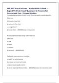 MT AMT Practice Exam &sol; Study Guide Q-Bank &sol; Expert Verified Actual Questions & Answers for Guaranteed Pass &sol; Newest Update&comma;