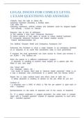 LEGAL ISSUES FOR COMLEX LEVEL 1 EXAM QUESTIONS AND ANSWERS