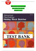 Abnormal Psychology 18th Edition by Hooley&comma; Nock&comma; Butcher -All Chapters 1-17 &vert; TEST BANK