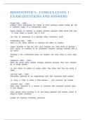 BIOSTATISTICS - COMLEX LEVEL 1 EXAM QUESTIONS AND ANSWERS