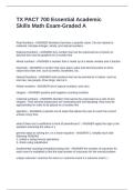 TX PACT 700 Essential Academic Skills Math Exam-Graded A