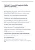 TX PACT Essential Academic Skills 700 Exam-Graded A