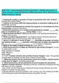 NUR 410 &ndash; Gerontological Nursing Exam 2 &lpar;Sleep Disorders in Older Adults&rpar; Verified Q&A for 2025-Insomnia&comma; RLS&comma; Myoclonus&comma; Sleep Latency&comma; Apnea&period;pdf