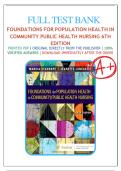 Test Bank For Foundations for Population Health in Community&sol;Public Health Nursing&comma; 6th Edition by Marcia Stanhope&comma; Jeanette Lancaster&comma; All Chapters 1-32 &vert;9780323776899&vert;