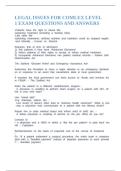 LEGAL ISSUES FOR COMLEX LEVEL 1 EXAM QUESTIONS AND ANSWERS