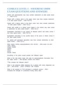 COMLEX LEVEL 1 - SAVERESE OMM EXAM QUESTIONS AND ANSWERS