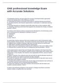 OAE professional knowledge Exam with Accurate Solutions