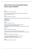 OAE School Counseling &lpar;040&rpar; Study Guide Latest Updated