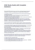 OAE Study Guide with Complete Solutions