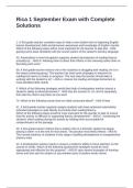 Rica 1 September Exam with Complete Solutions