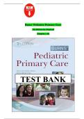 Pediatric Primary Care &lpar;Burns&comma; 7th Edition&rpar; &ndash; Complete Test Bank with Chapter-Wise Questions and Answers