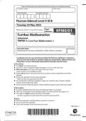 EDEXCEL A LEVEL FURTHER MATHEMATICS PAPER 1 MAY 2025 &lpar;9FM0&sol;01&rpar; QP