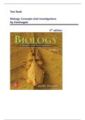 Test Bank Biology&colon; Concepts And Investigations By Hoefnagels 5th edition&comma; All Chapters Covered