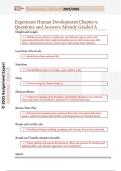 Experience Human Development &ndash; Chapter 9 Questions and Answers &lpar;Already Graded A&rpar;