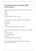 AST Practice Exam -5 Questions With correct answers
