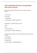 AST Certification Practice exam questions with correct answers