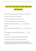 ASA 104 General Exam 2026 Questions and Answers