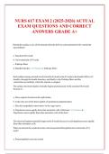 NURS 617 EXAM 2 &lpar;2025-2026&rpar; ACTUAL EXAM QUESTIONS AND CORRECT ANSWERS GRADE A&plus; 