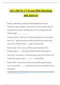 ASA 104 Ch 1-3 Exam 2026 Questions and Answers