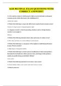 AGB 302 FINAL EXAM QUESTIONS WITH CORRECT ANSWERS&excl;