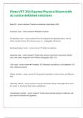 VTT 254 Equine Nutrition Exam with verified detailed solutions