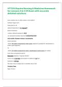 VTT254 Equine Nursing & Medicine Homework for Lessons 3 & 4 CR Exam with accurate detailed solutions 