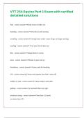VTT 254 Equine Part 1 Exam with verified detailed solutions 