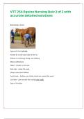 VTT 254 Equine Nursing Quiz 2 of 2 with accurate detailed solutions