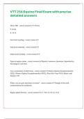 VTT 254 Equine Final Exam with precise detailed answers 
