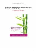 Developmental Mathematics through Applications &ndash; 1st Edition &lpar;Geoffrey Akst&rpar; &vert; Instructor&rsquo;s Resource Manual&comma; All Chapters