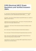 IYRS Electrical ABYC Exam Questions and Verified Answers 100&percnt;