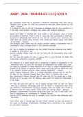 AHIP - 2026 - MODULES 1-5 Q AND A