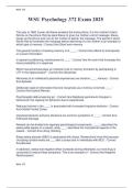WSU Psychology 372 Exam 2025