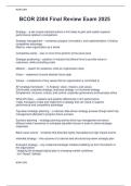 BCOR 2304 Final Review Exam 2025
