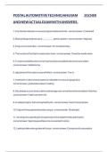 POSTAL AUTOMOTIVE TECHNICIAN EXAM 944 2025 BRAND NEW ACTUAL EXAM WITH ANSWERS&period;&period;pdf