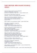 NAVY RETAIL SPECIALIST EXAM Q AND A