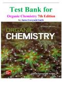 Test Bank of Organic Chemistry 7th Edition By Janice Smith isbn-9781264141531 All chapters Covered Complete Guide