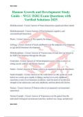 Human Growth and Development Study Guide &ndash; WGU D202 Exam Questions with Verified Solutions 2025