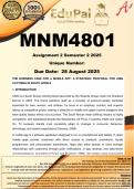 MNM4801 Assignment 2 &lpar;COMPLETE ANSWERS&rpar; Semester 2 2025 - DUE 28 August 2025