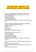 INSY 3305 EXAM 1 CHAPTER 1 TEST QUESTIONS AND CORRECT ANSWERS