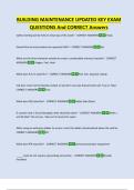 BUILDING MAINTENANCE UPDATED KEY EXAM  QUESTIONS And CORRECT Answers
