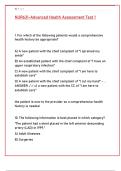 NUR631 Advanced Health Assessment Test 1 &vert; Actual Exam Questions & Answers 2025
