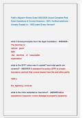 Public Adjuster Illinois Exam 2025&sol;2026 Actual Complete Real  Exam Questions & Correct Answers &vert; 100&percnt; Verified solutions &vert;  Already Graded A&plus; &sol; 2025 latest Exam Version&excl;&excl; 